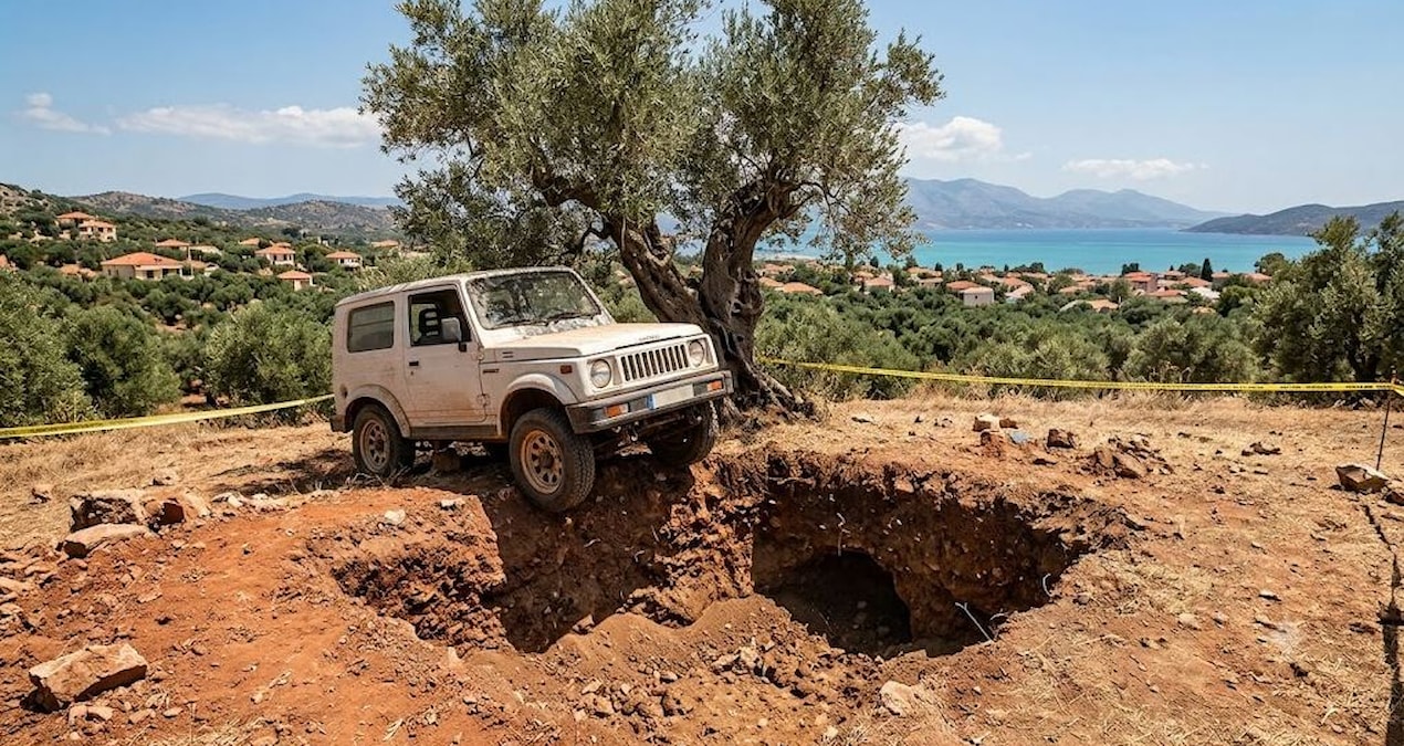 Aracini park ederken binlerce yillik sirri ortaya cikardi iLNlBwV5